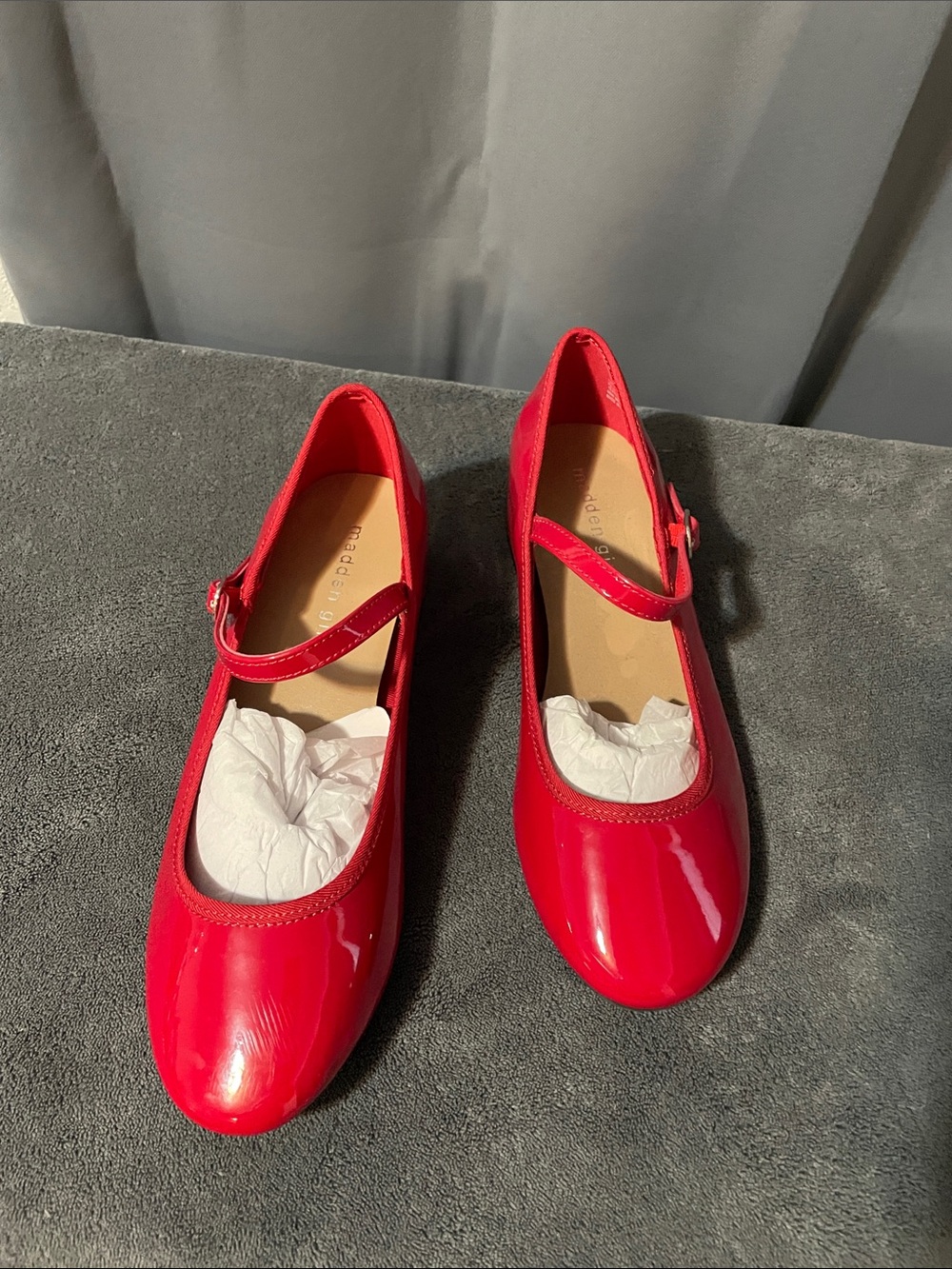 Madden Girl Red Patent Mary Jane Flats